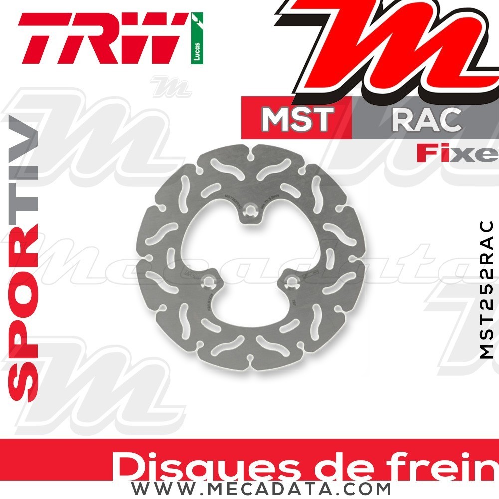 Disque de frein Avant ~ Sachs 50 Splinter (FE053-DE) 1994+ ~ TRW Lucas MST 252 RAC