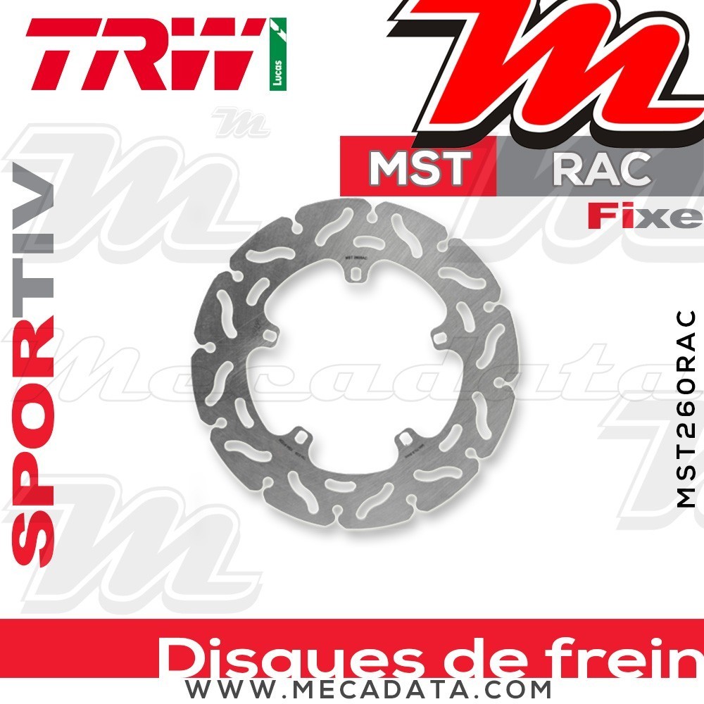Disque de frein Avant ~ Piaggio 150 Skipper (CVM) 1993-1997 ~ TRW Lucas MST 260 RAC