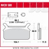 Plaquettes de frein Arrière ~ Harley-Davidson FLHTC 1340 Ultra Classic 1990 ~ TRW Lucas MCB 580