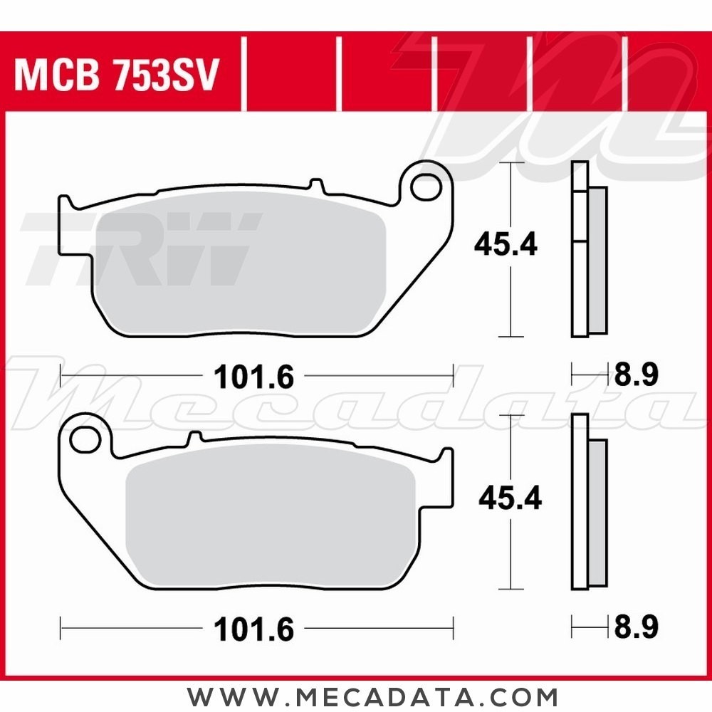 Plaquettes de frein Avant ~ Harley-Davidson XL 883 L Low XL2 2006-2010 ~ TRW Lucas MCB 753 SV 