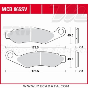 Plaquettes de frein Avant ~ Harley-Davidson FLHTCUTG 1690 Tri Glide Ultra 2014+ ~ TRW Lucas MCB 865 SV