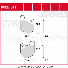 Plaquettes de frein Avant ~ Harley-Davidson FXE 1340 Super Glide 1983 ~ TRW Lucas MCB 511