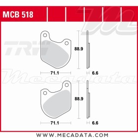Plaquettes de frein Avant ~ Harley-Davidson FLT 1340 Tour Glide 1982 ~ TRW Lucas MCB 518