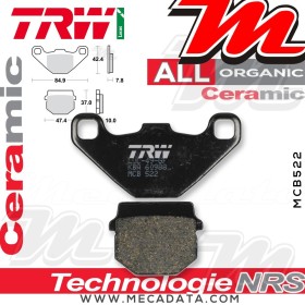 Plaquettes de frein Arrière ~ Gilera 50 Stalker C40 2004-2006 ~ TRW Lucas MCB 522