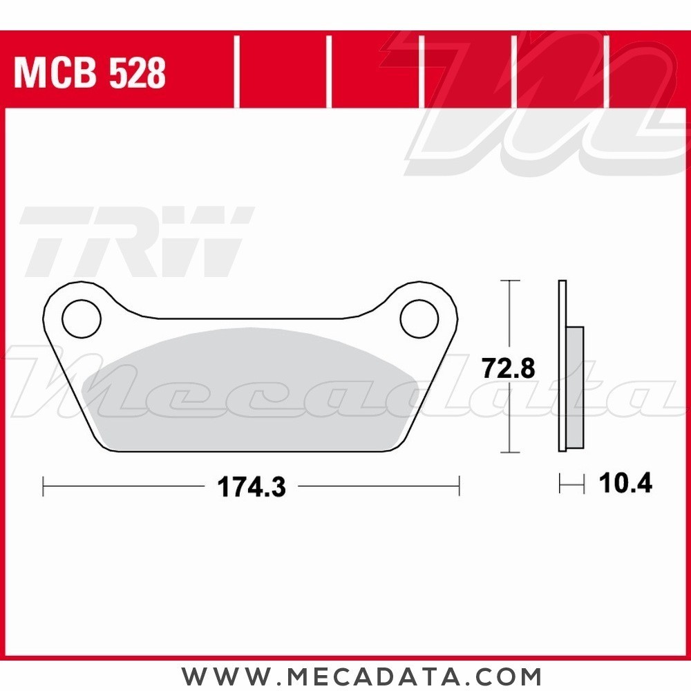 Plaquettes de frein Arrière ~ Harley-Davidson FLT 1340 80 1980-1981 ~ TRW Lucas MCB 528 