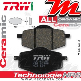 Plaquettes de frein Arrière ~ Gilera RC 600 R, Top Rally 1988+ ~ TRW Lucas MCB 539