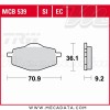 Plaquettes de frein Arrière ~ Gilera RC 125 Top Rally 1990+ ~ TRW Lucas MCB 539 EC
