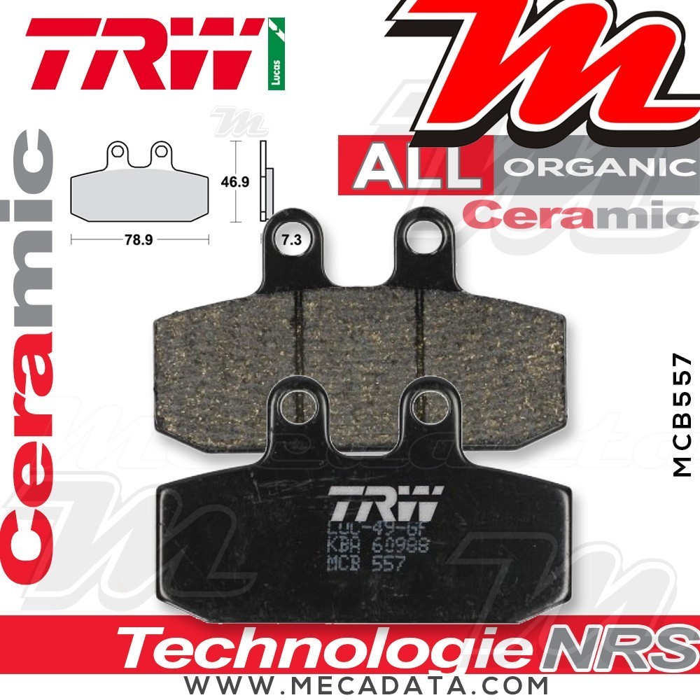 Plaquettes de frein Avant ~ Gilera 125 Coguar M17 1999-2001 ~ TRW Lucas MCB 557