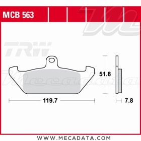 Plaquettes de frein Avant ~ Gilera 125 Apache 1991+ ~ TRW Lucas MCB 563