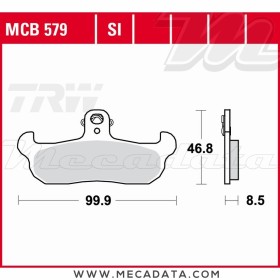 Plaquettes de frein Avant ~ Gilera RC 600 R, Top Rally 1988+ ~ TRW Lucas MCB 579