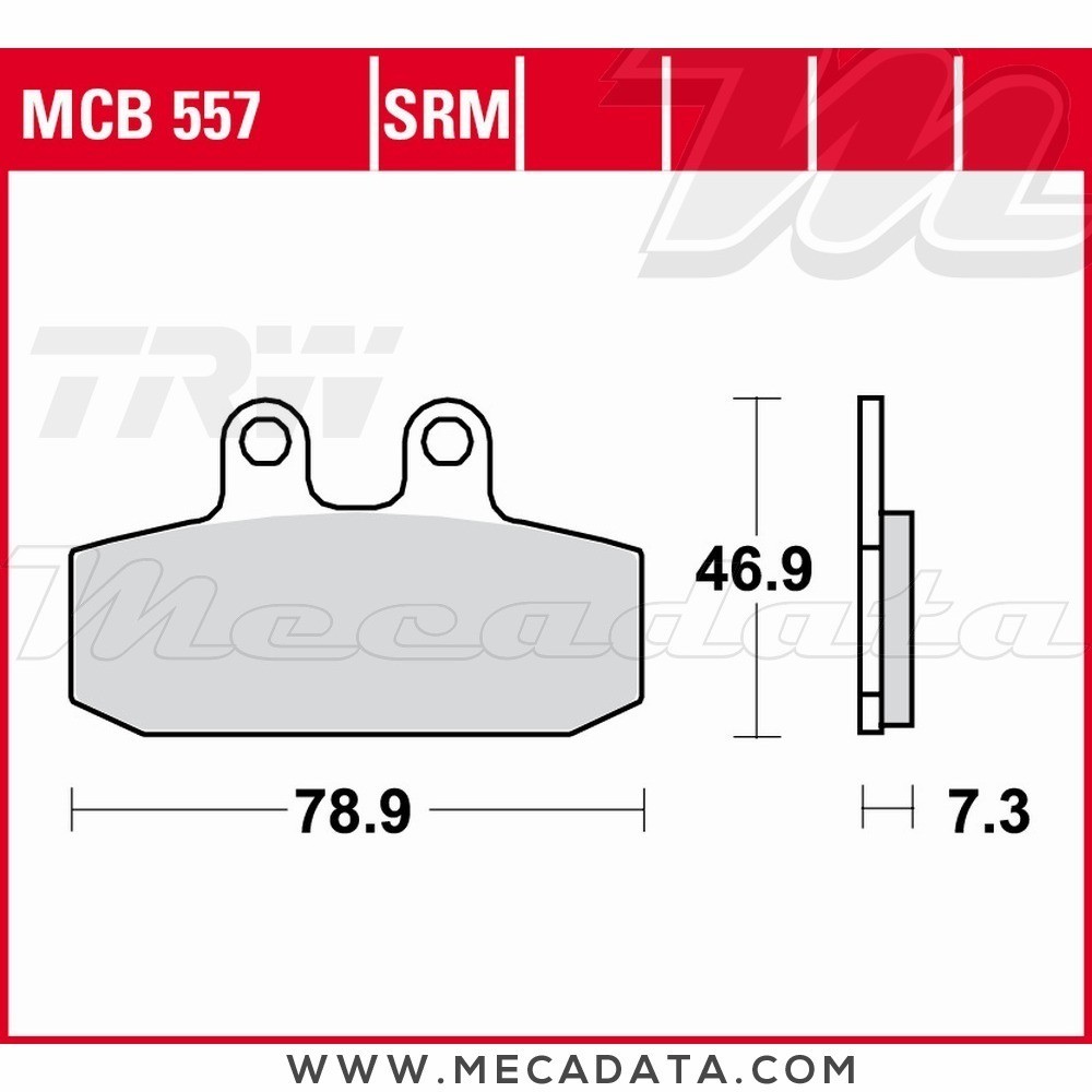 Plaquettes de frein Avant ~ Gilera 125 Coguar M17 1999-2001 ~ TRW Lucas MCB 557 SRM 
