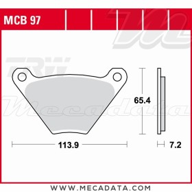 Plaquettes de frein Avant ~ Harley-Davidson FL 1200 Electra Glide 1975-1979 ~ TRW Lucas MCB 97