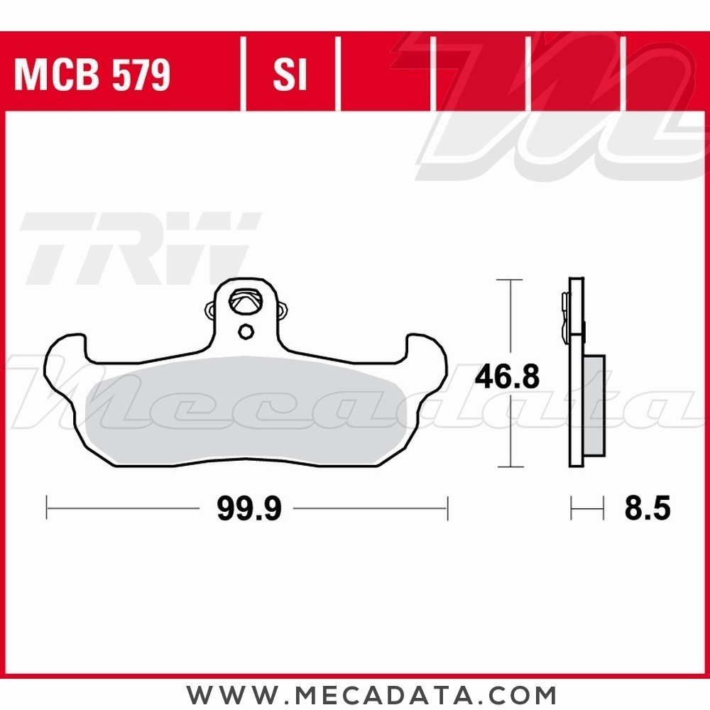 Plaquettes de frein Avant ~ Gilera RC 600 R, Top Rally 1988+ ~ TRW Lucas MCB 579 SI 