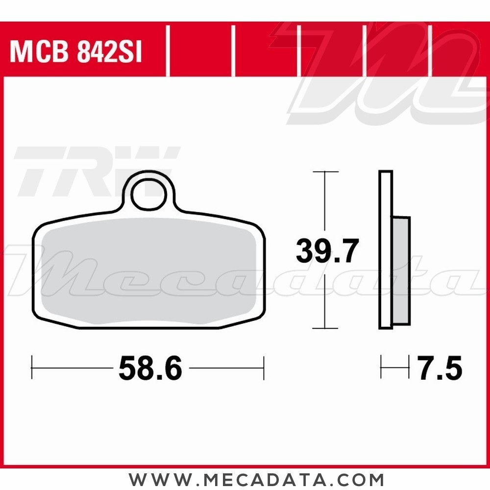 Plaquettes de frein Avant ~ Gas Gas TXT 250 2012+ ~ TRW Lucas MCB 842 SI 