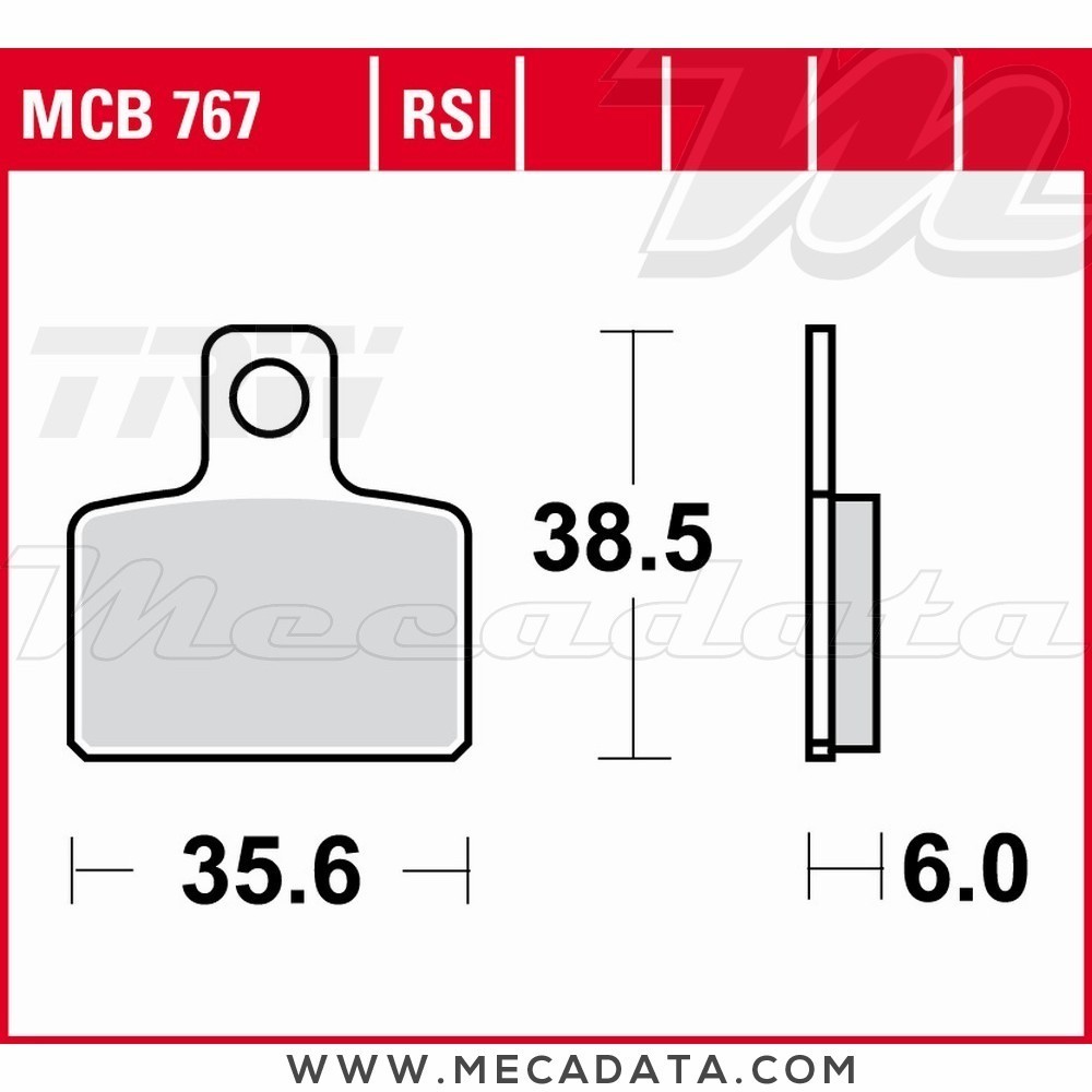 Plaquettes de frein Arrière ~ Gas Gas TXT 80 Rookie 2004-2006 ~ TRW Lucas MCB 767 RSI 