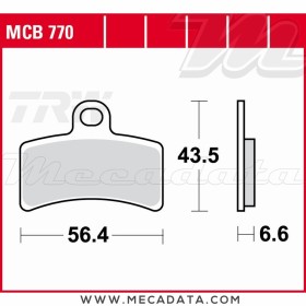 Plaquettes de frein Avant ~ Gas Gas TXT 80 Rookie 2002-2003 ~ TRW Lucas MCB 770