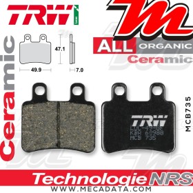 Plaquettes de frein Arrière ~ Derbi GP1 125 Racing 2007-2009 ~ TRW Lucas MCB 735