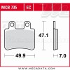Plaquettes de frein Arrière ~ Derbi GP1 125 Racing 2007-2009 ~ TRW Lucas MCB 735