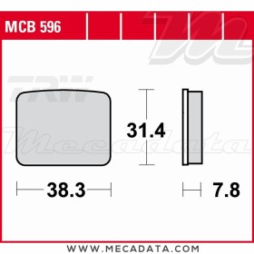 Plaquettes de frein Avant ~ Derbi FDT 50 -1984 ~ TRW Lucas MCB 596