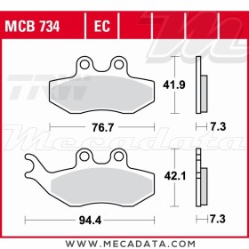 Plaquettes de frein Avant ~ Derbi 50 Senda DRD Racing R, SM Send 2004-2010 ~ TRW Lucas MCB 734