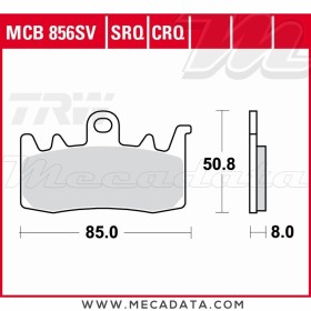 Plaquettes de frein Avant ~ Ducati 1200 Multistrada ABS 2015+ ~ TRW Lucas MCB 856 CRQ