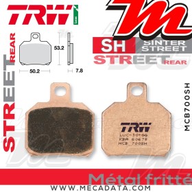 Plaquettes de frein Arrière ~ Ducati 1200 Multistrada ABS A3 2013-2014 ~ TRW Lucas MCB 700 SH