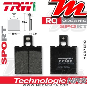 Plaquettes de frein Arrière ~ Ducati 1000 Monster i.e., S i.e. M4 2003-2006 ~ TRW Lucas MCB 75 RQ