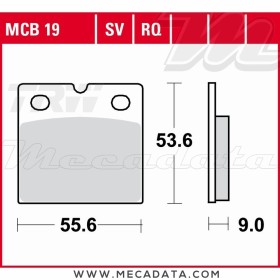 Plaquettes de frein Avant ~ Ducati MH 900 Mike Hailwood R. MH 1985 ~ TRW Lucas MCB 19
