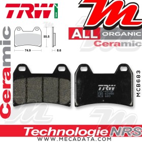 Plaquettes de frein Avant ~ Ducati 900 Monster i.e., S i.e. M2 2000-2002 ~ TRW Lucas MCB 683