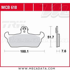 Plaquettes de frein Avant ~ Cagiva K 7 125 1991+ ~ TRW Lucas MCB 618