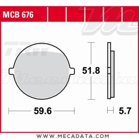 Plaquettes de frein Avant ~ Cagiva 125 Roadster 1995-1998 ~ TRW Lucas MCB 676