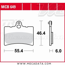 Plaquettes de frein Avant ~ Cagiva 80 Prima 1993+ ~ TRW Lucas MCB 649