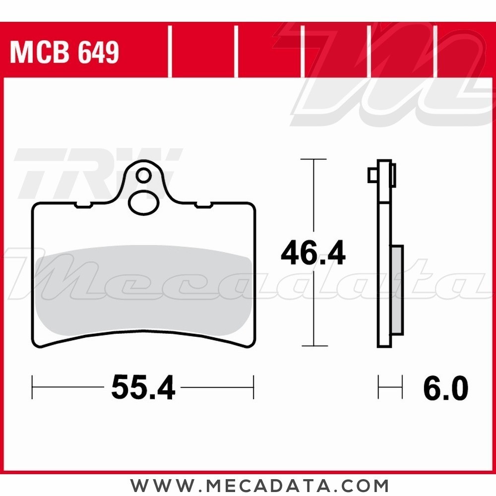 Plaquettes de frein Avant ~ Cagiva 80 City 1993+ ~ TRW Lucas MCB 649 