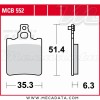 Plaquettes de frein Arrière ~ Cagiva W 4 50 Pro Action 1991-1995 ~ TRW Lucas MCB 552