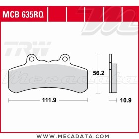 Plaquettes de frein Avant ~ Buell M2 1200 Cyclone EB1 1996-1998 ~ TRW Lucas MCB 635 RQ
