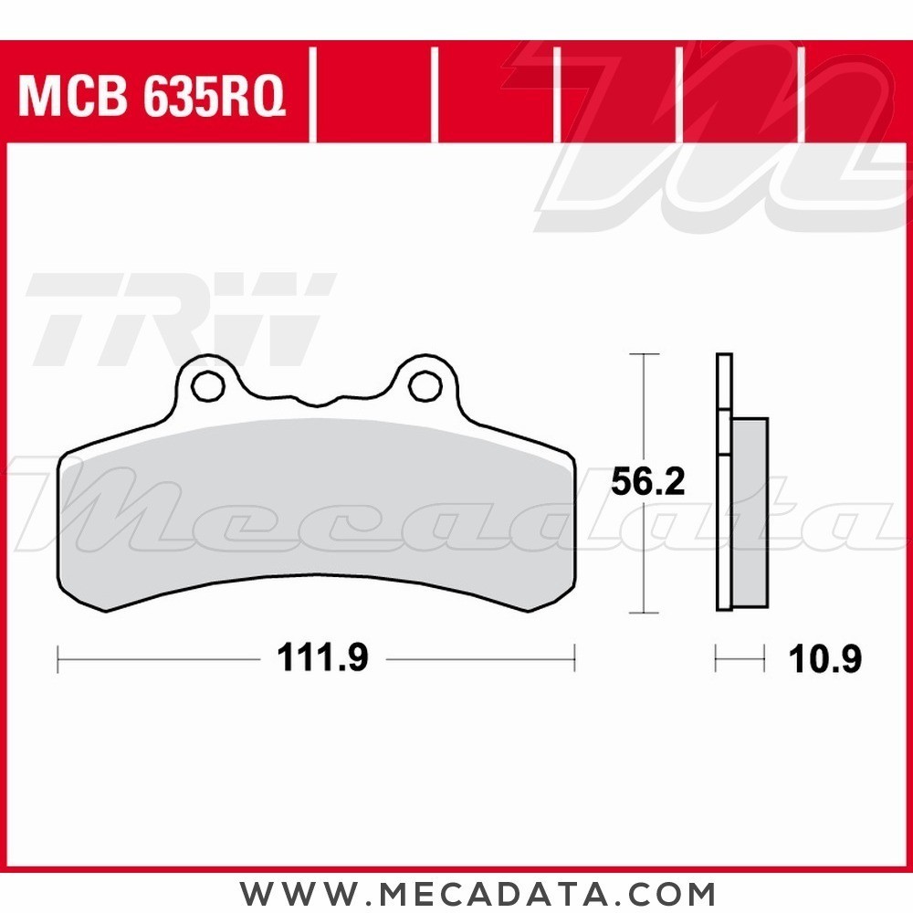 Plaquettes de frein Avant ~ Buell M2 1200 Cyclone EB1 1996-1998 ~ TRW Lucas MCB 635 RQ 