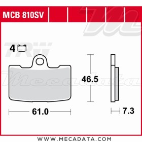 Plaquettes de frein Avant ~ Buell 1125 R XB3 2008-2010 ~ TRW Lucas MCB 810 SV