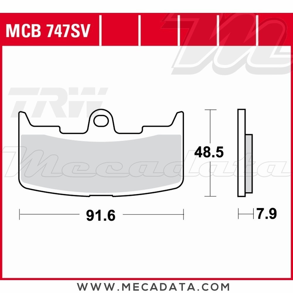 Plaquettes de frein Avant ~ Buell XB-9S 984 Lightning XB1 2003-2008 ~ TRW Lucas MCB 747 SV 