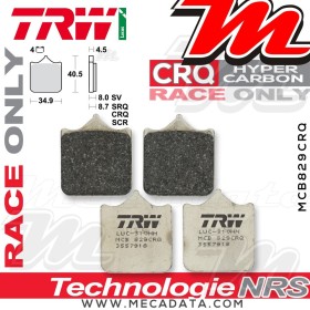 Plaquettes de frein Avant ~ BMW S 1000 RR K10/K46 2009+ ~ TRW Lucas MCB 829 CRQ