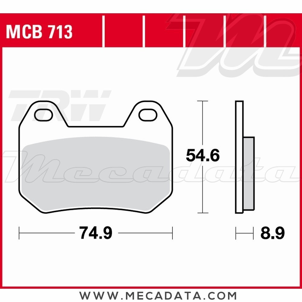 Plaquettes de frein Arrière ~ BMW R 1200 CL R2C 2003-2005 ~ TRW Lucas MCB 713 