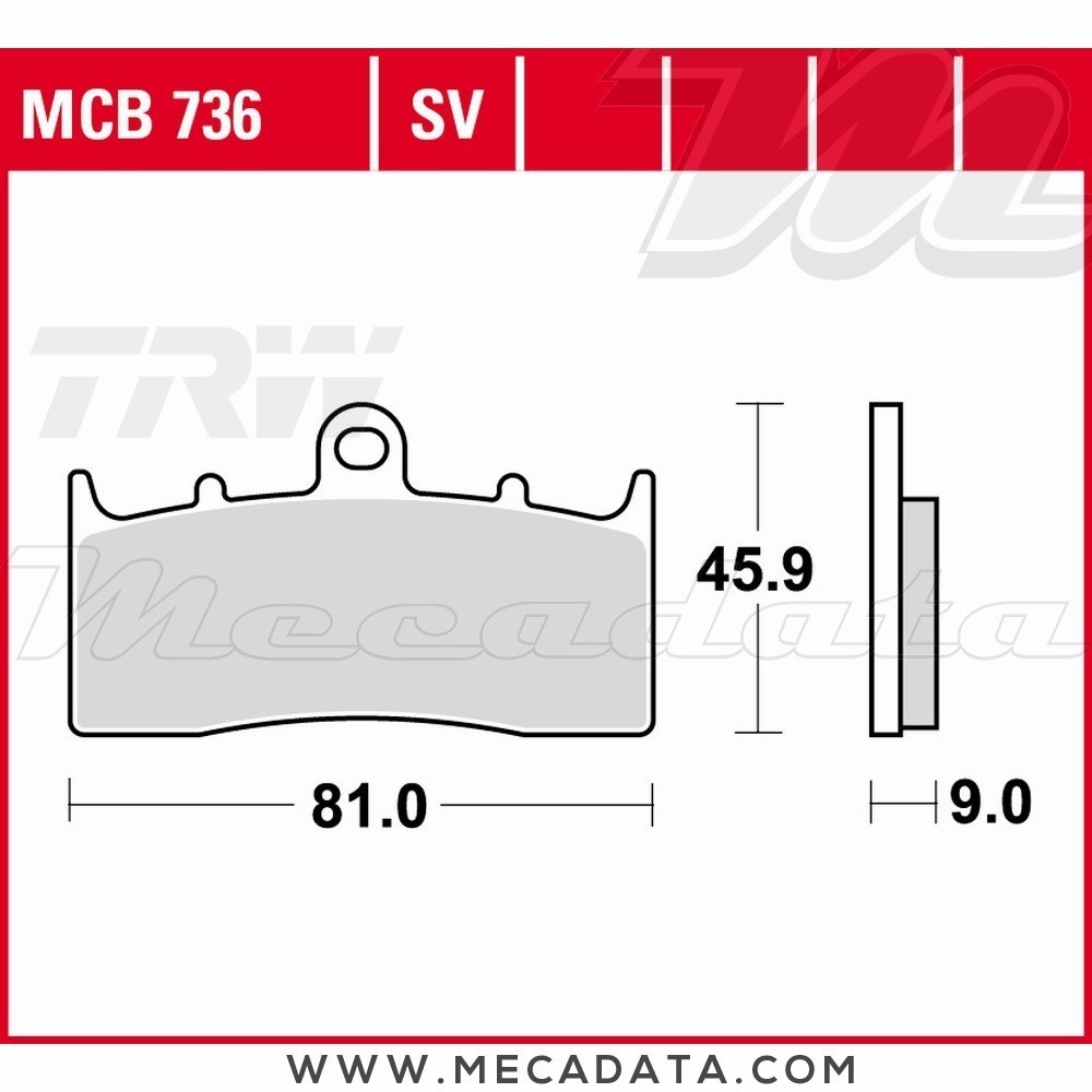 Plaquettes de frein Avant ~ BMW R 1200 CL R2C 2003-2005 ~ TRW Lucas MCB 736 
