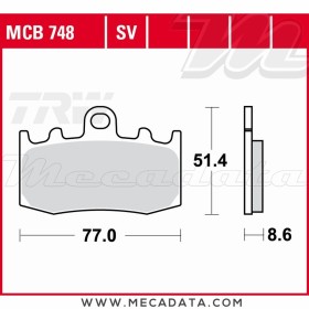 Plaquettes de frein Avant ~ BMW R 1100 S Integral ABS R2S 12/00-03 ~ TRW Lucas MCB 748