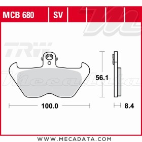 Plaquettes de frein Avant ~ BMW R 1100 S ABS R2S 98-11/00 ~ TRW Lucas MCB 680