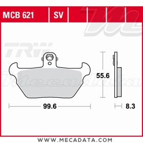 Plaquettes de frein Avant ~ BMW K 1100 LT ABS 100 1990-1999 ~ TRW Lucas MCB 621
