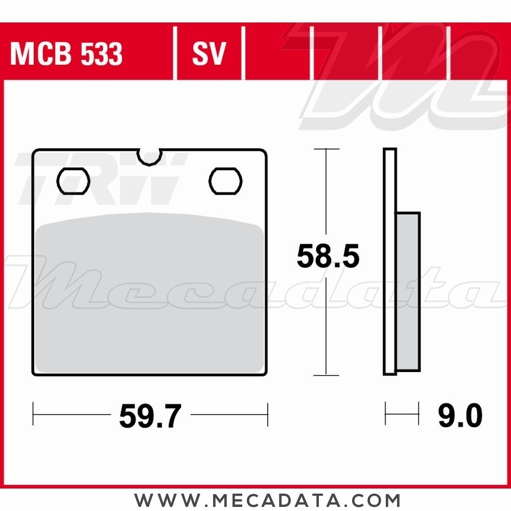 Plaquettes de frein Avant ~ BMW R 1000 GS 1986-1994 ~ TRW Lucas MCB 533 SV 