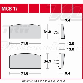 Plaquettes de frein Avant ~ BMW R75 750 /7 R75/7 1974-1980 ~ TRW Lucas MCB 17