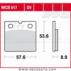 Plaquettes de frein Avant ~ BMW K75 750 RT 75(K569) 1989-1996 ~ TRW Lucas MCB 617