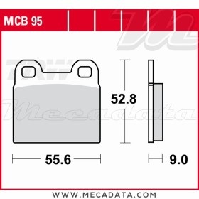 Plaquettes de frein Avant ~ BMW R45 450 248 1978-1980 ~ TRW Lucas MCB 95