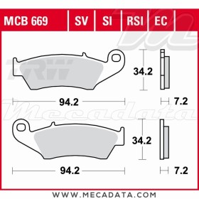 Plaquettes de frein Avant ~ Beta 300 Crosstrainer 2015+ ~ TRW Lucas MCB 669 RSI