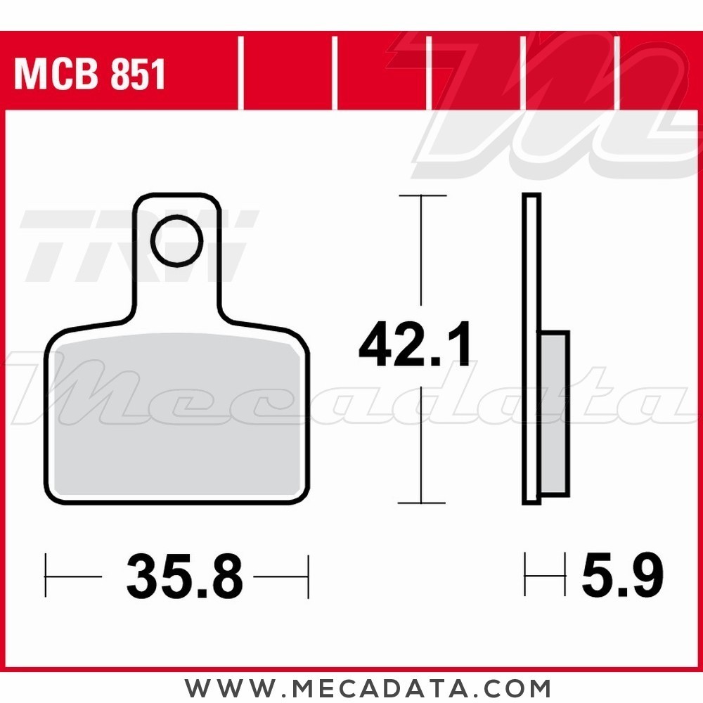 Plaquettes de frein Arrière ~ Beta 300 Evo 2T/4T 2009+ ~ TRW Lucas MCB 851 